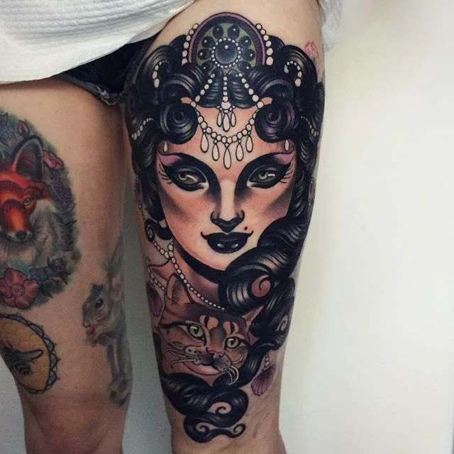 Tattoo artist Emily Rose Murray - famous color neo traditional tattoos | Australia